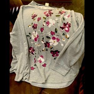 Long sleeved flowered shirt